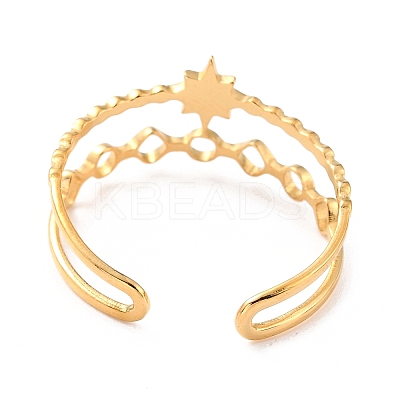 Ion Plating(IP) 304 Stainless Steel Finger Rings LS-RJEW-L102-26G-1