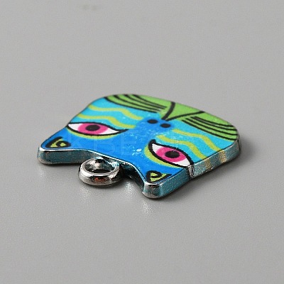 Alloy Enamel Pendants ENAM-CJC0006-52E-1