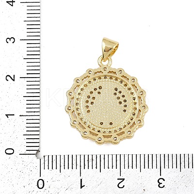 Brass Micro Pave Cubic Zirconia Pendants KK-P323-11H-G01-1