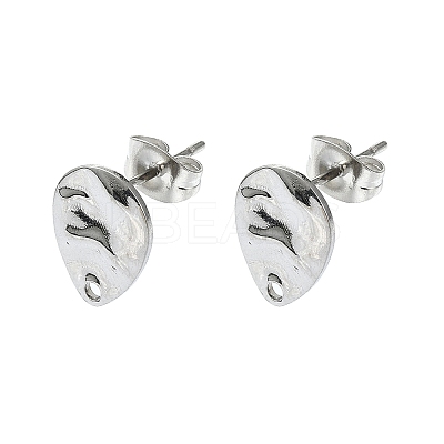 Non-Tarnish 304 Stainless Steel and 201 Stainless Steel Stud Earring Findings STAS-L024-003P-07-1