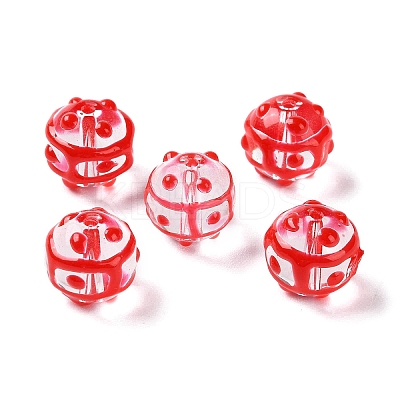 Transparent Glass Enamel Beads Strands GLAA-G107-04A-1