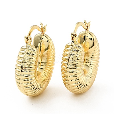 Brass Croissant Chunky Hoop Earrings for Women LS-KK-D080-16G-02-1