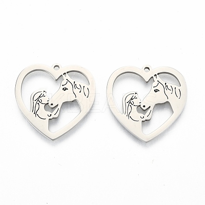 Non-Tarnish 201 Stainless Steel Pendants STAS-N098-118P-1
