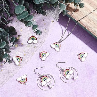 Alloy Enamel Pendants ENAM-NB0001-11P-NR-1