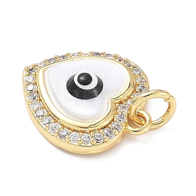 Brass Micro Pave Cubic Zirconia Pendants KK-D357-37G-1