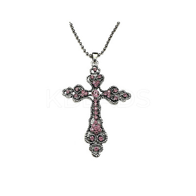Cross Zinc Alloy Pendant Necklace NF8765-09-1