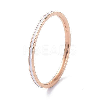 1~1.3mm Simple Enamel Finger Ring for Girl Women RJEW-C012-04E-RG-01-1