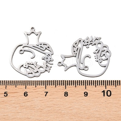 201 Stainless Steel Pendants STAS-I364-12P-1