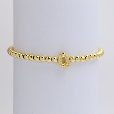 Brass Beaded Stretch Bracelets for Women FS-WG560D0-17-1