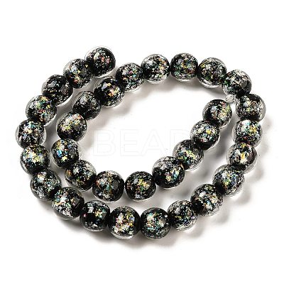 Handmade Dichroic Foil Glass Beads Strands DICH-U001-06C-1