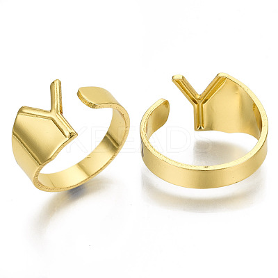 Alloy Cuff Finger Rings X-RJEW-S038-195Y-G-NR-1