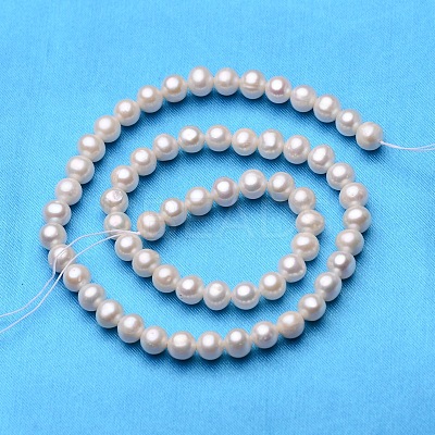 Natural Cultured Freshwater Pearl Beads Strands PEAR-E009-6-6.5mm-1