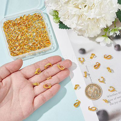 150Pcs 3 Style Brass & Alloy Ice Pick Pinch Bails FIND-AR0004-74G-1