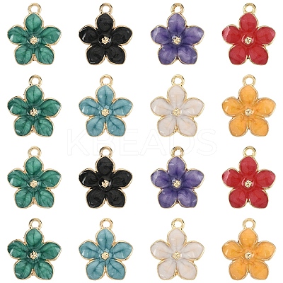30Pcs Alloy Enamel Pendants ENAM-YW0005-92-1