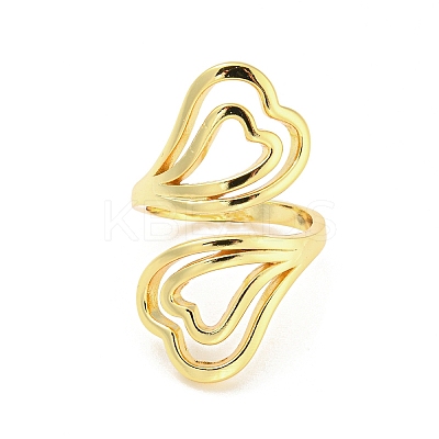 Brass Open Cuff Rings RJEW-I100-03G-1