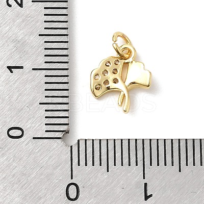 Brass Micro Pave Cubic Zirconia Pendants KK-Z135-01G-03-1