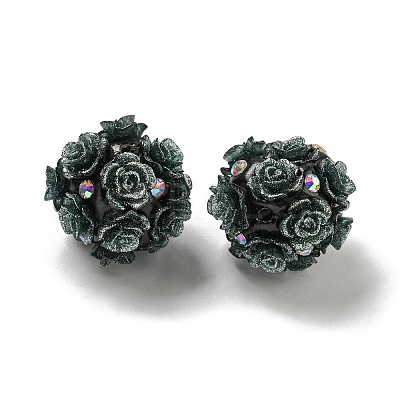 Acrylic Handmade Polymer Clay Rhinestone Beads FIND-Z036-01B-1