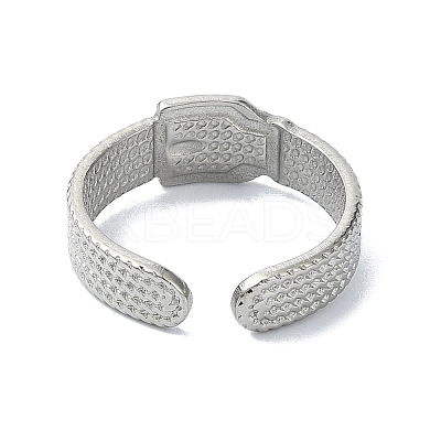 304 Stainless Steel Cuff Rings RJEW-M019-16P-1