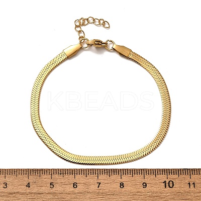 Ion Plating(IP) Unisex 304 Stainless Steel Herringbone Chain Bracelets LS-BJEW-O177-01A-G-1
