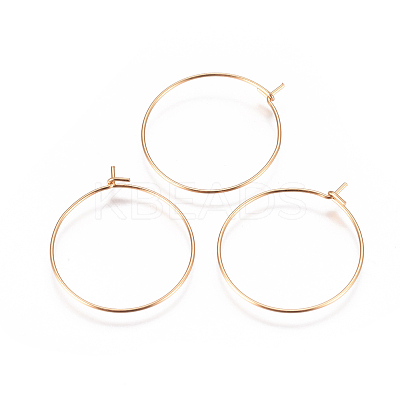 304 Stainless Steel Hoop Earrings Findings STAS-I120-60B-G-1