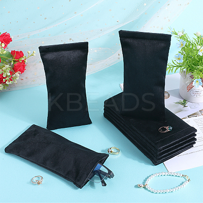 8Pcs Rectangle Velvet with Steel Glasses Case ABAG-BBC0001-15C-1