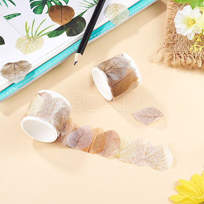 Autumn Leaf Paper Tape Stickers for Card Making DIY-TAC0032-23G-1
