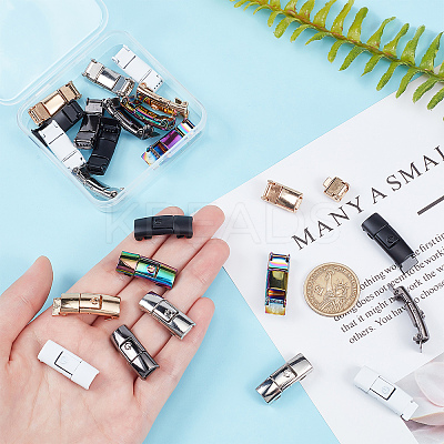 12 Pairs 6 Colors Zinc Alloy One-click Hook Buckle for Canvas Sports Shoes FIND-CP0001-40-1