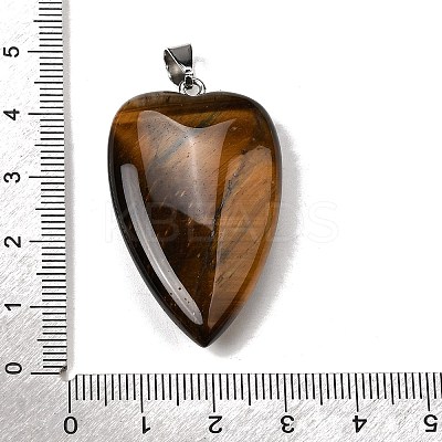 Natural Tiger Eye Pendants G-F820-04P-14-1