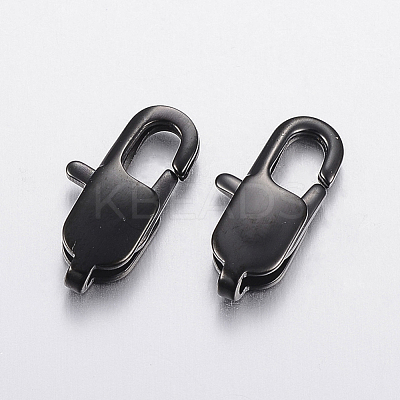 304 Stainless Steel Lobster Claw Clasps Ion Plating(IP) STAS-F148-18x8.5-08B-1