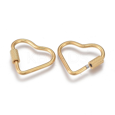 304 Stainless Steel Screw Carabiner Lock Charms ZIRC-F255-059G-1