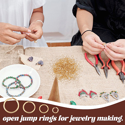 400Pcs 4 Styles 304 Stainless Steel Open Jump Rings STAS-GA0001-66-1