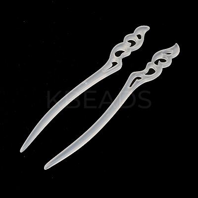 Opaque Acrylic Hair Sticks OHAR-C011-03B-1