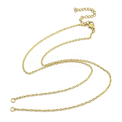 304 Stainless Steel Cable Chains Necklace Makings LS-AJEW-P119-04A-G-1