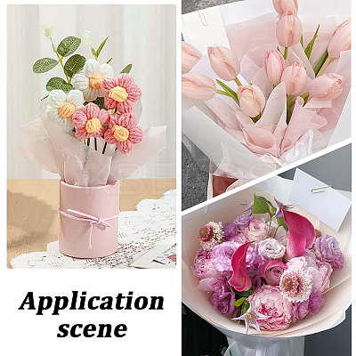 114Pcs Square Cotton Flower Bouquet Wrapping Paper Decoration AJEW-SP0004-30A-1