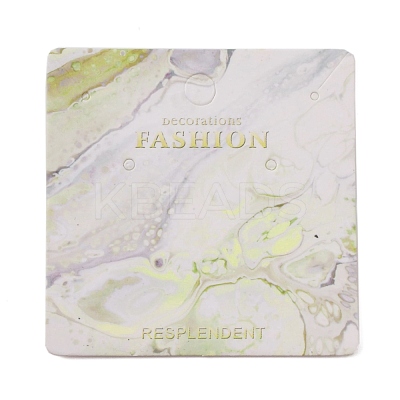 Paper Earring Display Cards CDIS-WH0006-04G-1