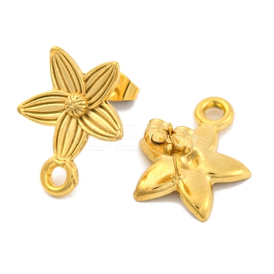 Ion Plating(IP) 304 Stainless Steel Studs Earring Findings EJEW-H013-19G-1
