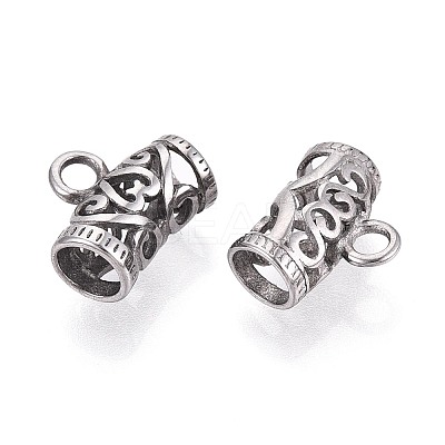 Hollow 304 Stainless Steel Charms STAS-T072-139P-1