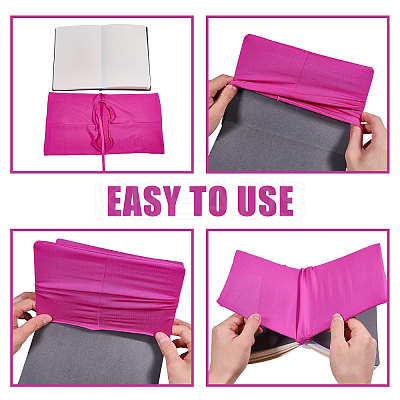 Elastic Cloth Book Cover AJEW-WH0696-009E-1
