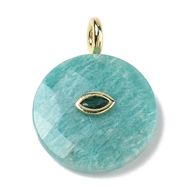 Natural Amazonite Faceted Pendants G-A287-02G-15-1