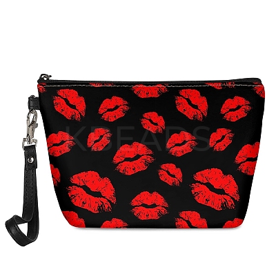 Feminism Theme Imitation Leather Toilet Bag with Zipper PW-WG31861-01-1