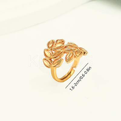 Vintage Brass Adjustable Cuff Open Rings for Women PB7121-1-1