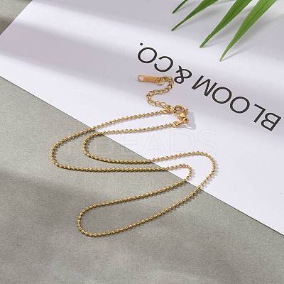 304 Stainless Steel Ball Chain Necklaces NJEW-JN03488-01-1