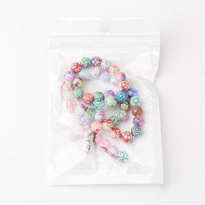 8mm Mixed Handmade Polymer Clay Round/Ball Beads X-FIMO-8D-1