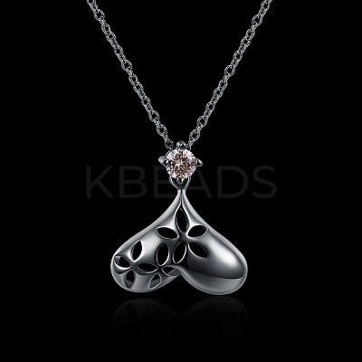 Fashion Brass Pendant Necklaces NJEW-BB34107-1
