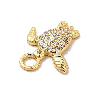 Rack Plating Brass Micro Pave Cubic Zirconia Pendants X-KK-P230-23G-A-1