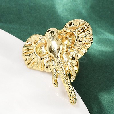 Brass Adjustable Open Cuff Rings for Women RJEW-R032-02G-1