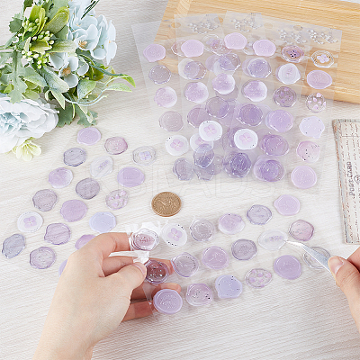 Translucent PVC Adhesive Stickers DIY-CP0009-54A-1
