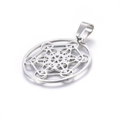 Non-Tarnish 304 Stainless Steel Pendants STAS-P209-19P-1