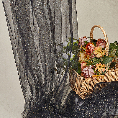 Polyester Mesh Lace Fabric DIY-WH0504-430B-1