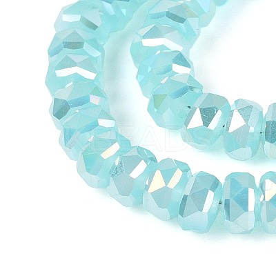Electroplate Imitation Jade Glass Beads Strands EGLA-N022-05B-B03-1